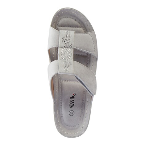 wonderwalk  Comfort-klittenbandslippers Mia lichtgrijs 3