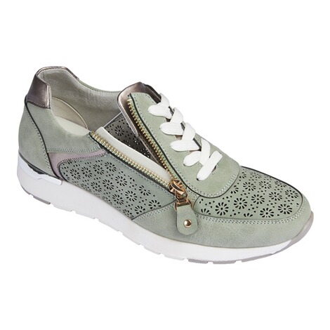 wonderwalk  Comfortsneaker Bloem groen 2