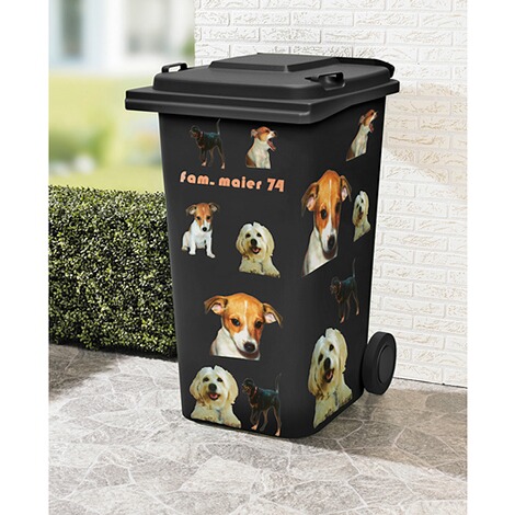 genialo®  Mülltonnen-Aufkleber "Hunde" 2