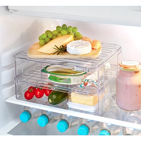 genialo®  Kühlschrank-Stapel-Böden, 2 Stück 2