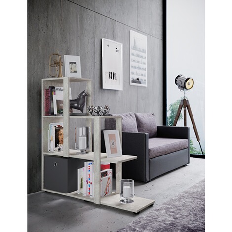 VCM  Treppenregal "Slando" Beton-Optik 3