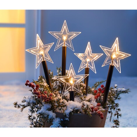 Led-tuinstekers Sterren, 5 stuks 3