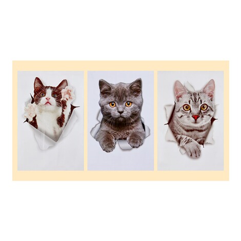 viva domo  Set muurstickers "Kattenvriendjes", 3-delig 1