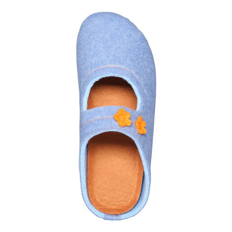wonderwalk  Pantoffels "Jutta" blauw 4