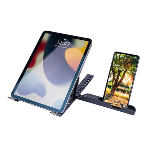 ﻿Tablet- en laptopstandaard met smartphonehouder 3