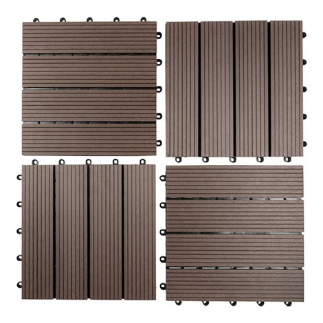 viva domo  ﻿WPC balkon- en terrastegels, 4 stuks 1