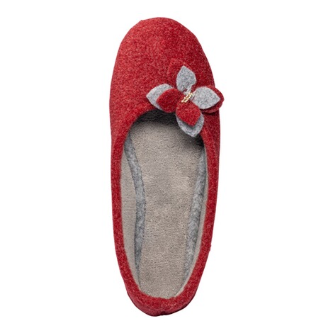 wonderwalk Home  ﻿Ballerina pantoffel “Barbara” rood 4