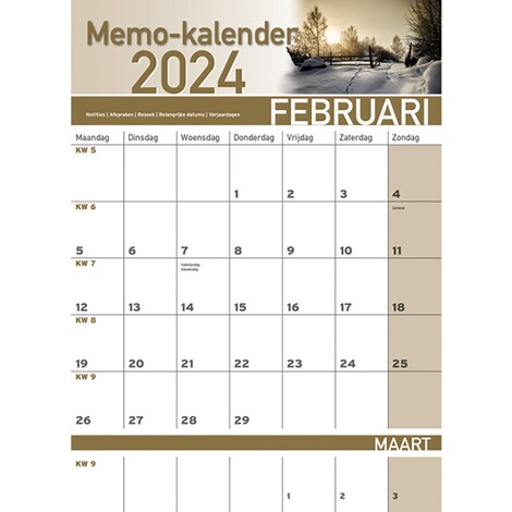 ﻿Memokalender 2024 ﻿“Natuur” 2