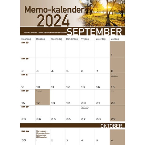 ﻿Memokalender 2024 ﻿“Natuur” 9