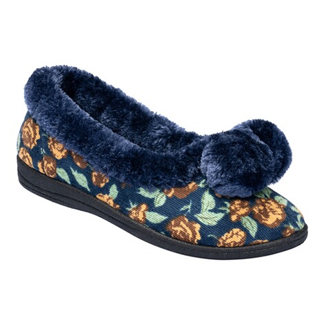 wonderwalk Home  Pantoffels “Hella” marineblauw 1