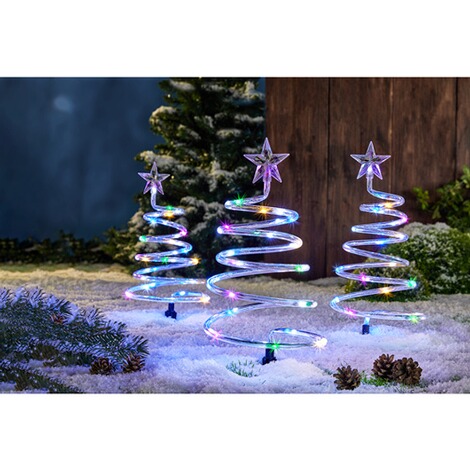 viva domo  Spiraal-kerstbomen “Kleurrijk”, 3 stuks 2