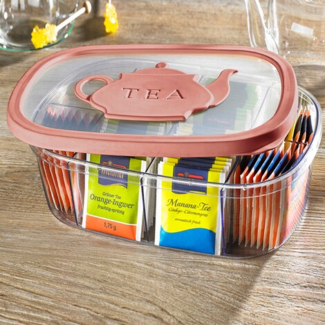 Boîte à Thé Rotative En Métal QWORK - 8 Compartiments Pour 96 Sachets - Gain De Place, Design élégant - 2