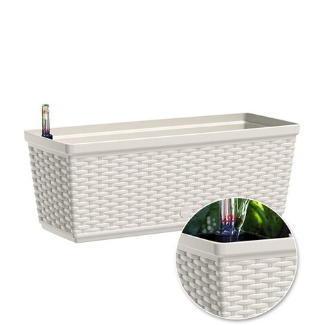 Flecht-Balkonkasten Casa Mesh® "weiß" 1 Kasten mit ...