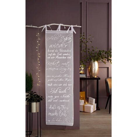 Organdy Vorhang X Mas Song Weiss Silberfarben 100 X 200 Cm Online