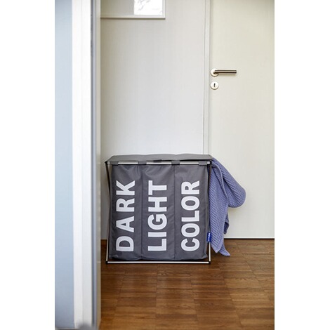 Wenko Waschesammler Trio Top Grau Waschekorb 118 L Online Kaufen