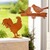 Edelrost-Gartenstecker "Vögel" personalisiert mit Namen 2