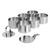 STONELINE  Dessertringe und Speiseringe Set, 8-teilig, Edelstahl, 6 Ringe, 1 Heber, 1 Stempel, rund 1