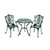 MERXX  Bistro-Set Lugano grün , 3tlg. aus Aluminiumguss 2