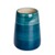WENKO  Bad-Accessoires Set Pottery Petrol 3-teilig, Zahnputzbecher, Seifenspender & WC-Garnitur 2