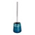 WENKO  Bad-Accessoires Set Pottery Petrol 3-teilig, Zahnputzbecher, Seifenspender & WC-Garnitur 5