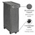 WENKO  Wäschesammler Corno Prime Schwarz/Weiß, Wäschekorb, 43 l, mit Deckel 3