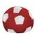 Fußball-Sitzball Ø 90 cm, Kunstleder  weiß/rot 1