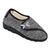 wonderwalk Home  Pantoffel “Dubbel klittenband”  grijs