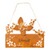 Edelrost-Türschild "Schmetterling" personalisiert mit Namen 1