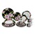 genialo  Service en porcelaine « Black Rose », 20 pièces 1