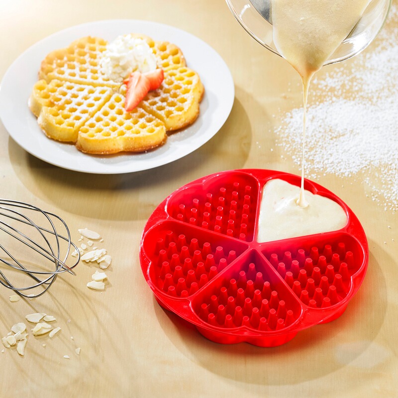 genialo® Silikon Waffelform Herz online kaufen | Die Waffelnsilikonform Silikonform Waffeln Backform