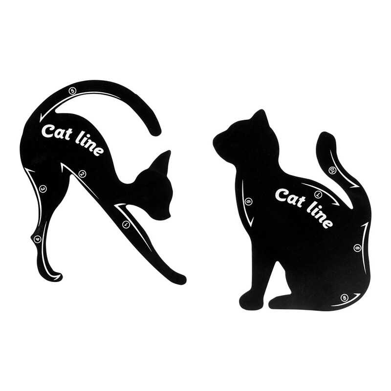 Pochoirs Eye Liner Chats 2 Pieces A Commander En Ligne Maison Confort